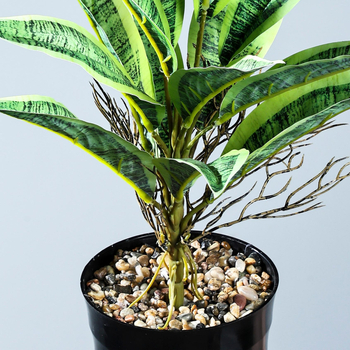 Τεχνημένο μπουκέτο Sansevieria με PVC απαλής υφής, υδροπονική διακόσμηση σαλονιού, διακοσμητικό σε γλάστρα