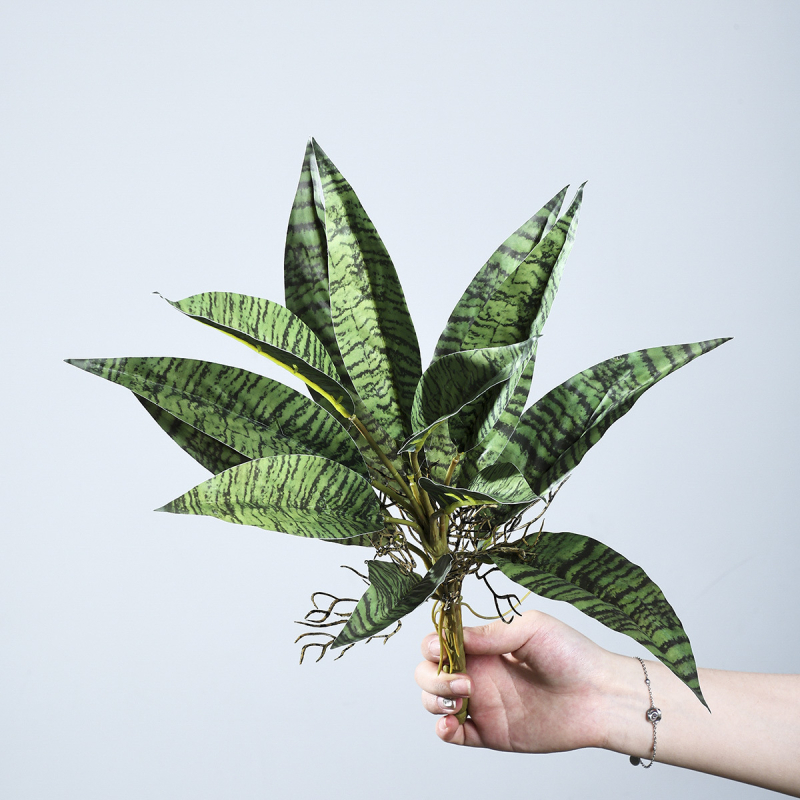 Τεχνημένο μπουκέτο Sansevieria με PVC απαλής υφής, υδροπονική διακόσμηση σαλονιού, διακοσμητικό σε γλάστρα