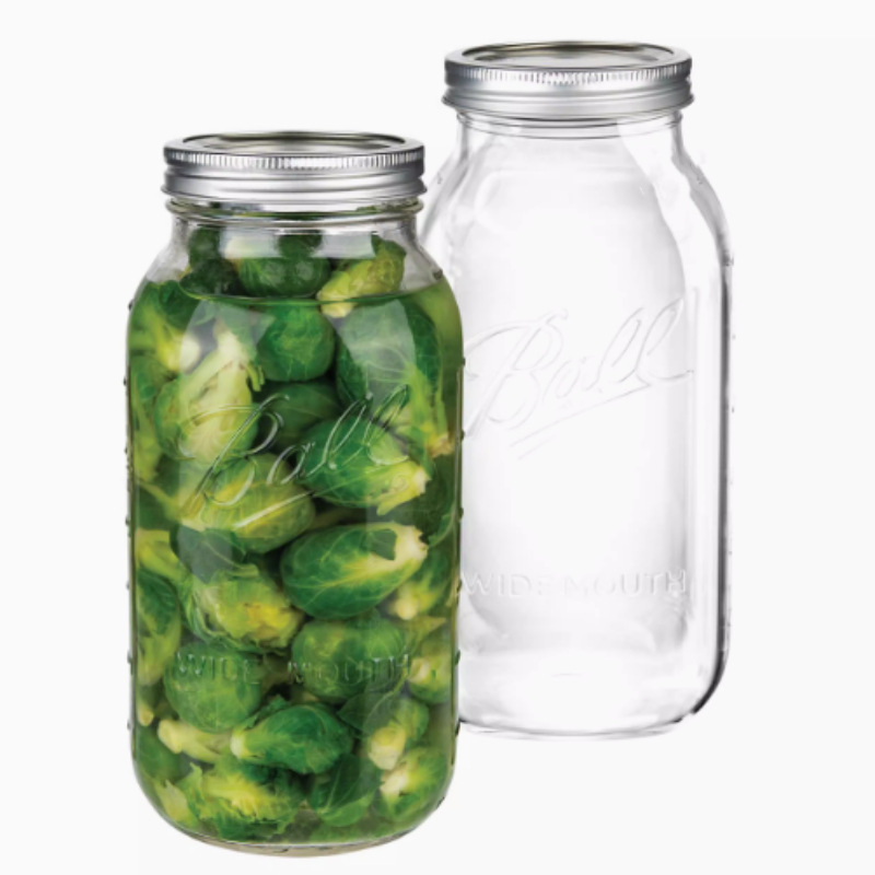 Youxuan γυάλινο Mason βάζο, ευρύ στόμιο, 64 oz, μισό γαλόνι (~1.8 L), μεγάλο βάζο αποθήκευσης, σφραγισμένο