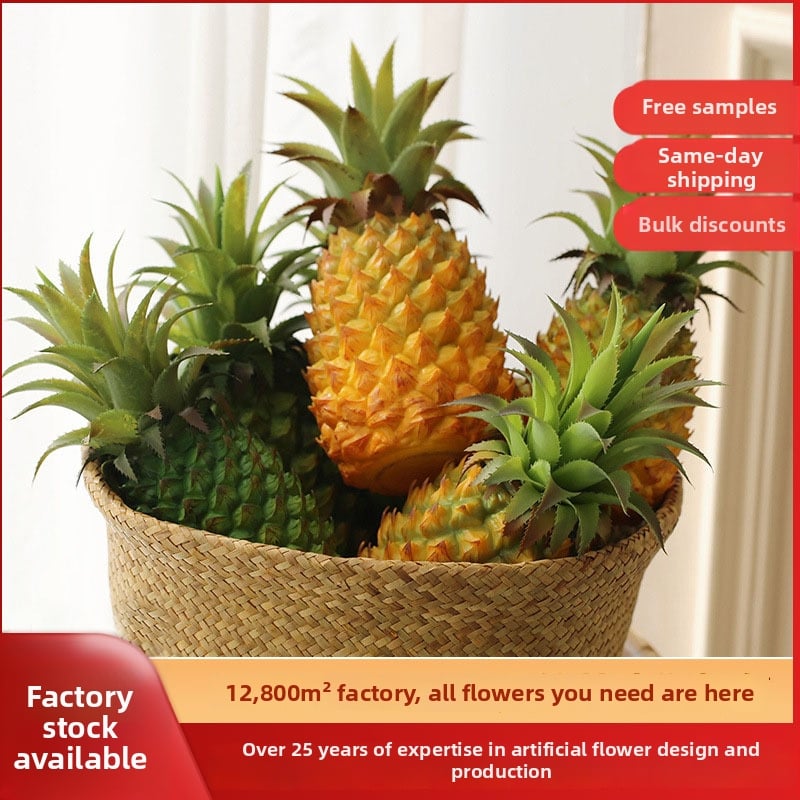 Model realist de ananas din fructe artificiale pentru decorarea mobilierului și recuzita foto, ideal pentru vitrinele magazinelor de fructe