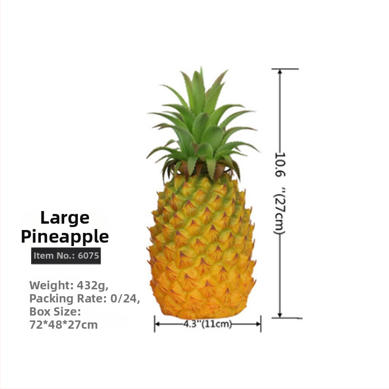 Model realist de ananas din fructe artificiale pentru decorarea mobilierului și recuzita foto, ideal pentru vitrinele magazinelor de fructe