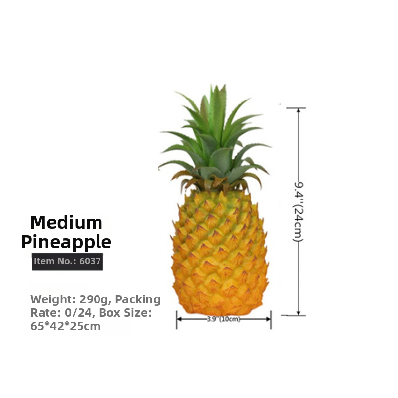 Model realist de ananas din fructe artificiale pentru decorarea mobilierului și recuzita foto, ideal pentru vitrinele magazinelor de fructe