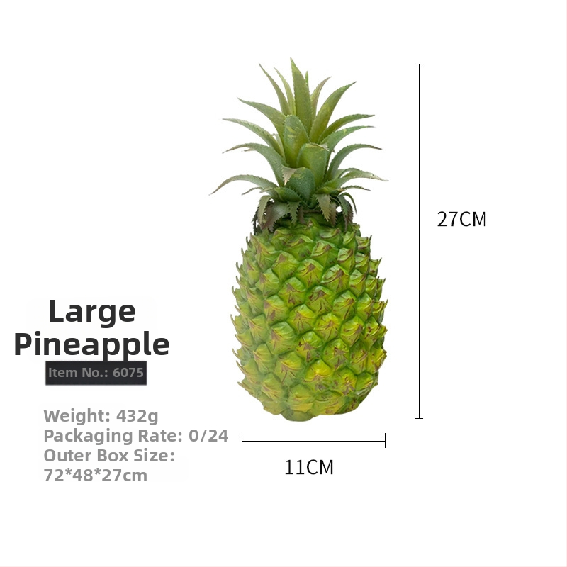 Model realist de ananas din fructe artificiale pentru decorarea mobilierului și recuzita foto, ideal pentru vitrinele magazinelor de fructe