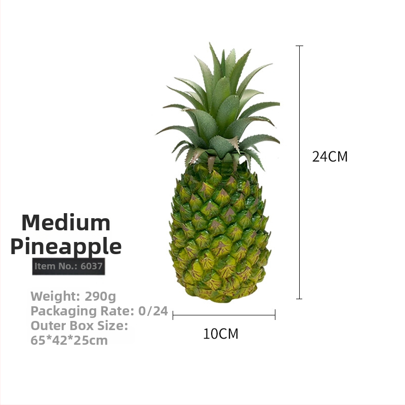 Model realist de ananas din fructe artificiale pentru decorarea mobilierului și recuzita foto, ideal pentru vitrinele magazinelor de fructe