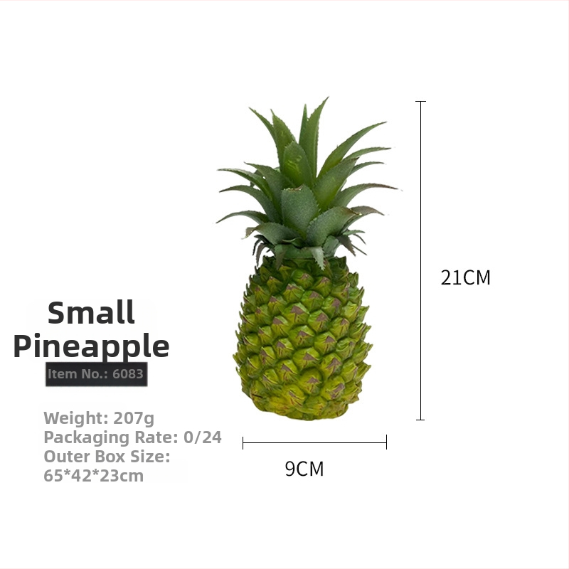 Model realist de ananas din fructe artificiale pentru decorarea mobilierului și recuzita foto, ideal pentru vitrinele magazinelor de fructe