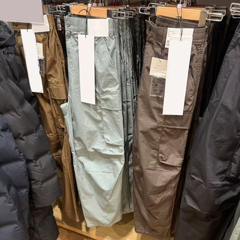 Φαρδιά casual παντελόνια, μακριά γραμμή, cargo parachute στυλ - 476193