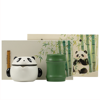 Φορητό σετ τσαγιού Panda για ταξίδι με κύπελλο επισκέπτη - σουβενίρ, κινεζικού στυλ