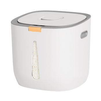 Recipient plastic pentru orez cu capac apăsător, 5–6 L, etanș, rezistent la umezeală și insecte