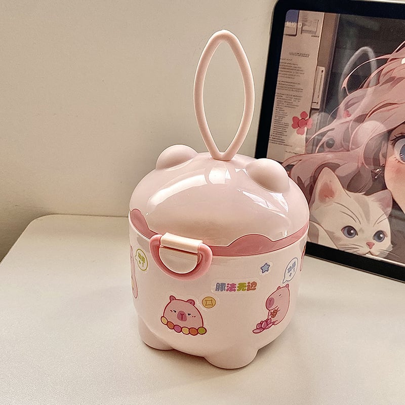 Cutie portabilă pentru lapte praf de bebeluți, sigilată și rezistentă la umezeală, recipient de depozitare cu compartimente pentru alimentele complementare