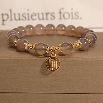 Unisex βραχιόλι από Hetian Jade σε καπνιστό μωβ, αρχαιοελληνικού στυλ, κλείσιμο ασφαλείας με RUYI κούμπωμα – δώρο για εκείνη