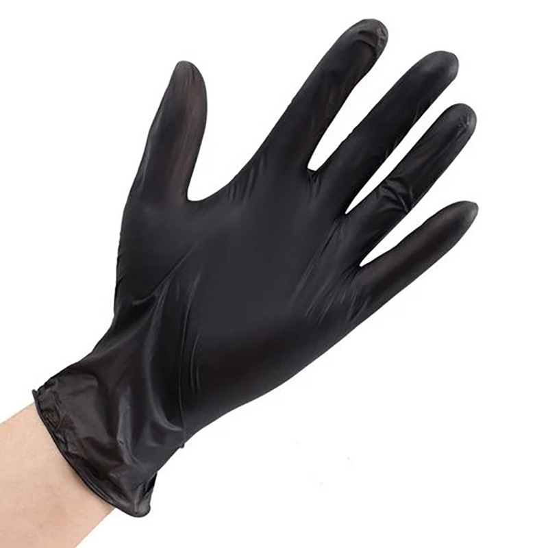 Jade Hand Μαύρα γάντια μιας χρήσης PVC-νιτριλ μίξη, για πλύσιμο πιάτων και οικιακή χρήση, παχύτερα