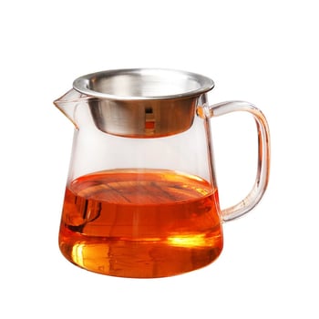 Σετ Gongfu τσαγιού από γυάλινο ανθεκτικό στη θερμότητα, με ενσωματωμένο κύπελλο εξισορρόπησης και σετ φιλτραρίσματος