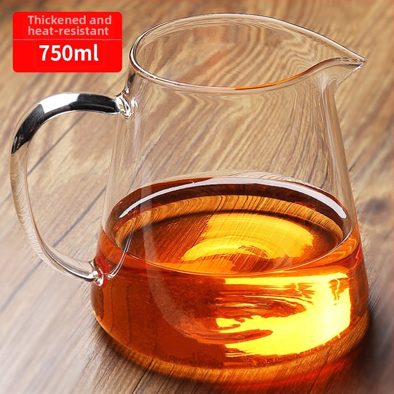 Σετ Gongfu τσαγιού από γυάλινο ανθεκτικό στη θερμότητα, με ενσωματωμένο κύπελλο εξισορρόπησης και σετ φιλτραρίσματος