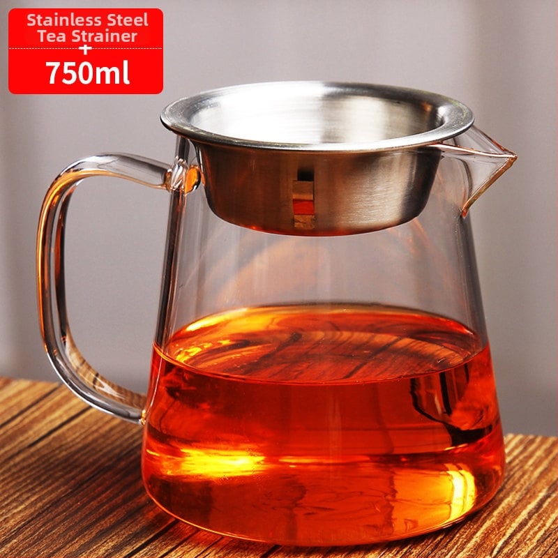 Σετ Gongfu τσαγιού από γυάλινο ανθεκτικό στη θερμότητα, με ενσωματωμένο κύπελλο εξισορρόπησης και σετ φιλτραρίσματος