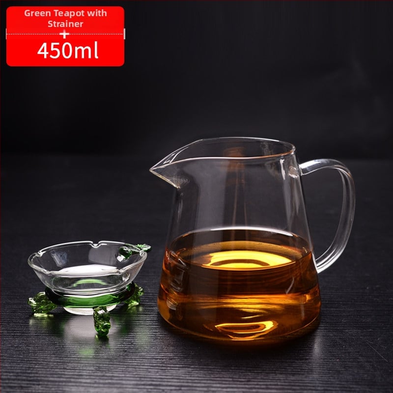 Σετ Gongfu τσαγιού από γυάλινο ανθεκτικό στη θερμότητα, με ενσωματωμένο κύπελλο εξισορρόπησης και σετ φιλτραρίσματος