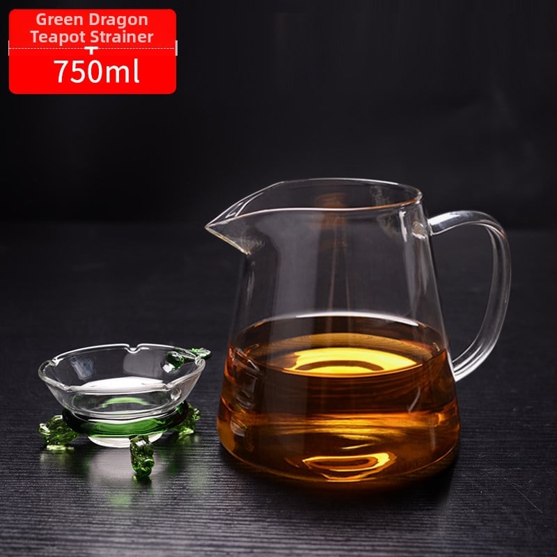 Σετ Gongfu τσαγιού από γυάλινο ανθεκτικό στη θερμότητα, με ενσωματωμένο κύπελλο εξισορρόπησης και σετ φιλτραρίσματος