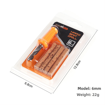 Oranžová návnada na lov kaprov s vyvŕtanými otvormi (8 mm/6 mm/4 mm), vztlakový korkový prút, protišmykové príslušenstvo