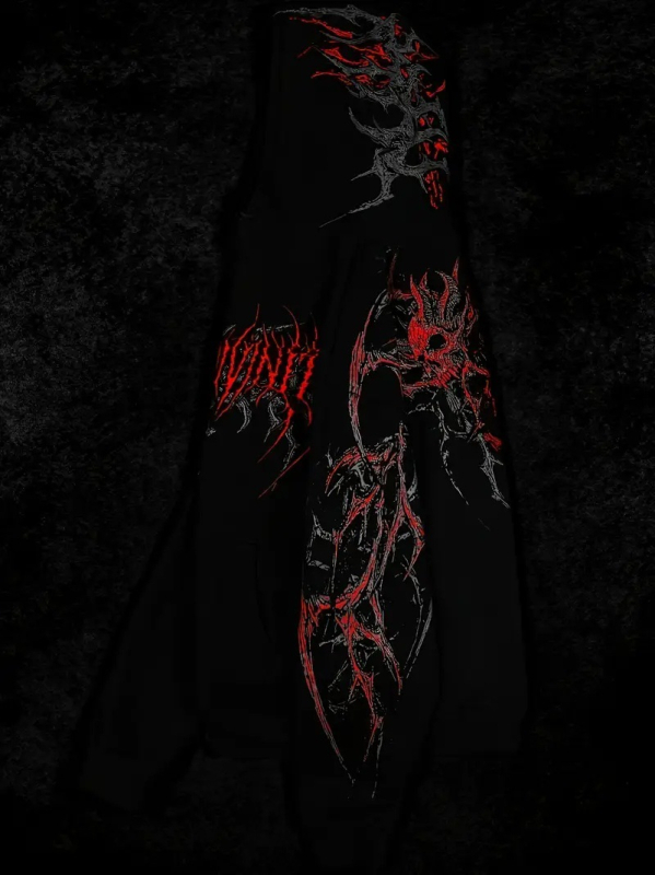 Breathedivinity Ανδρικό φούτερ με κουκούλα, fleece επένδυση, φαρδιά γραμμή, εκτύπωση κρανίου, φθινοπωρινό-χειμερινό