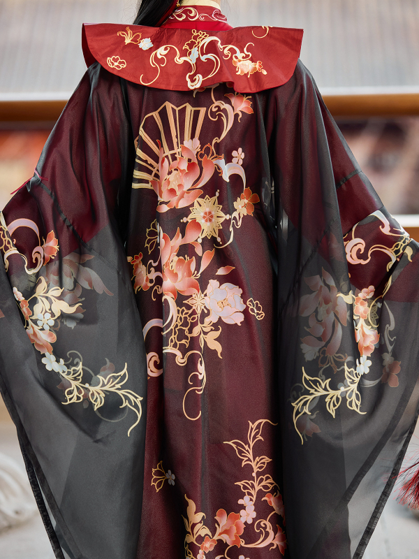 Hanfu για γυναίκες, 2026 Άνοιξη/Καλοκαίρι, γεωμετρικός Jacquard ύφασμα, φαρδιά μανίκια, wuxia-εμπνευσμένο στυλ Wei Jin, καθημερινό σύνολο για φωτογράφηση