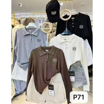 Γυναικείο μάλλινο πουλόβερ με γιακά polo - κομψό, υψηλής ποιότητας για αρχές φθινοπώρου/χειμώνα, στυλ preppy