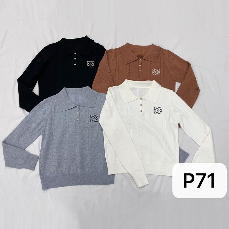 Γυναικείο μάλλινο πουλόβερ με γιακά polo - κομψό, υψηλής ποιότητας για αρχές φθινοπώρου/χειμώνα, στυλ preppy