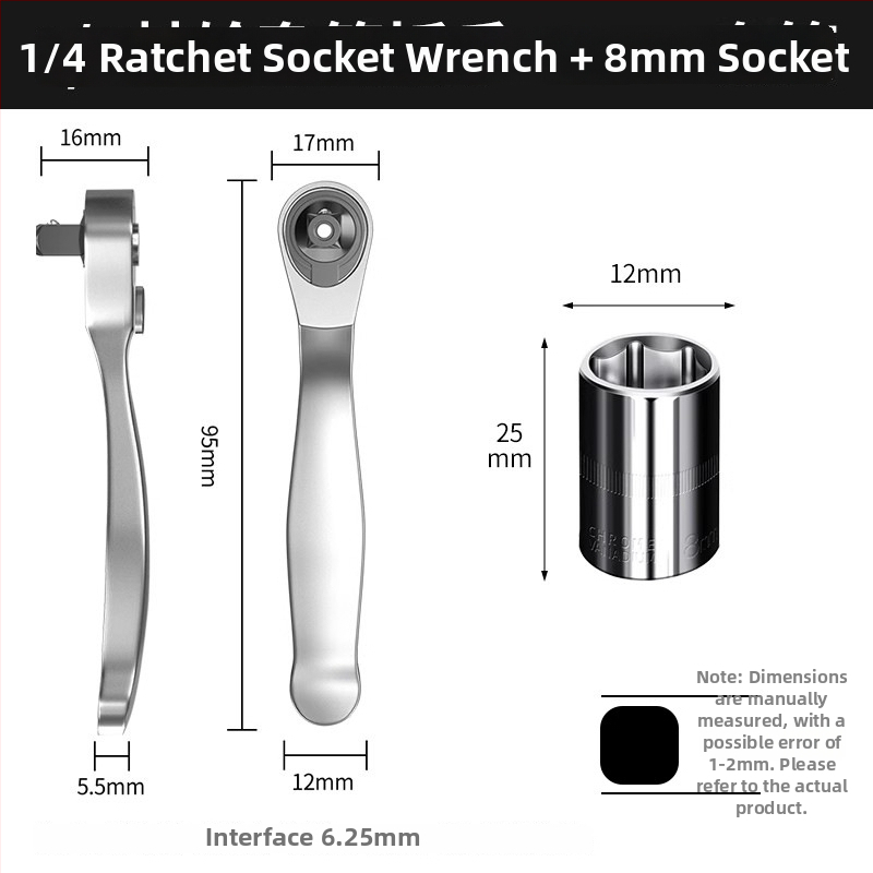 Sada mini račňových kľúčov, obojsmerný rýchloupínací nástroj