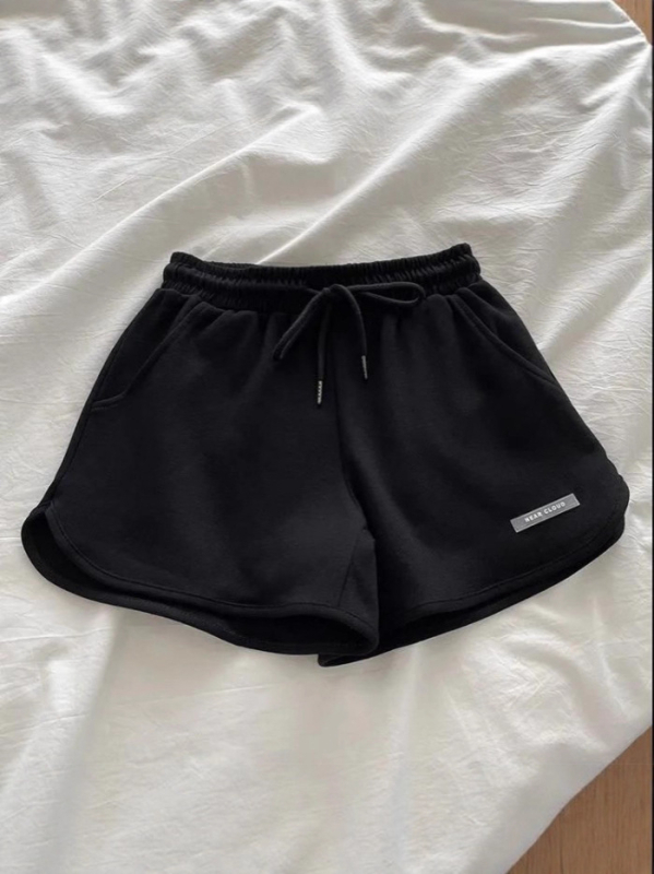 Γυναικείοι σορτς υψηλής μέσης, casual αθλητικά, καλοκαίρι, κορεατικό στυλ, χαλαρή εφαρμογή, φαρδιά γραμμή σε Α-σχήμα