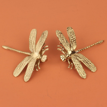 Dragonfly λαβή INS Nordic για ντουλάπα, πόρτες και συρτάρια, παστέλ πολυτέλεια, λαβή από ορείχαλκο χρυσού χρώματος
