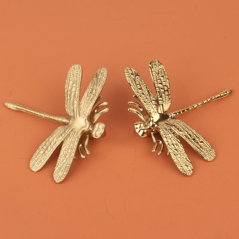 Dragonfly λαβή INS Nordic για ντουλάπα, πόρτες και συρτάρια, παστέλ πολυτέλεια, λαβή από ορείχαλκο χρυσού χρώματος
