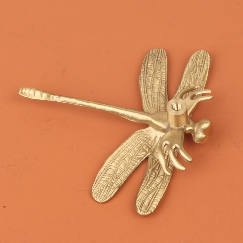 Dragonfly λαβή INS Nordic για ντουλάπα, πόρτες και συρτάρια, παστέλ πολυτέλεια, λαβή από ορείχαλκο χρυσού χρώματος