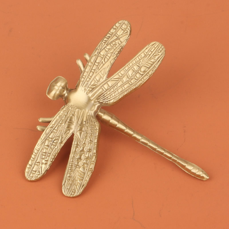 Dragonfly λαβή INS Nordic για ντουλάπα, πόρτες και συρτάρια, παστέλ πολυτέλεια, λαβή από ορείχαλκο χρυσού χρώματος