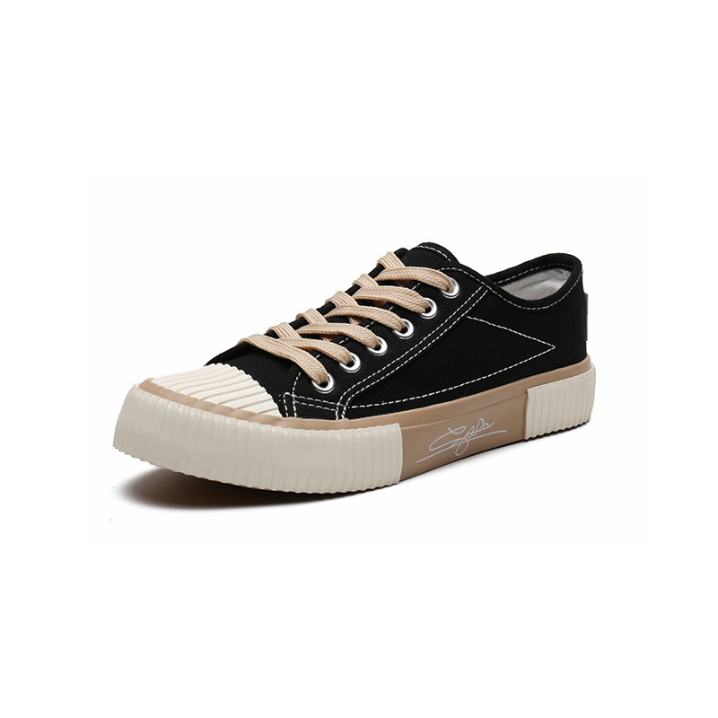 Pantofi din canvas pentru femei, talpă vulcanizată, stil coreean, casual retro, model F110, primăvara 2024