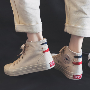 Adidași din pânză respirabili, înalți, pentru femei, stil coreean, retro Hong Kong, pantofi pentru studente, model 2025