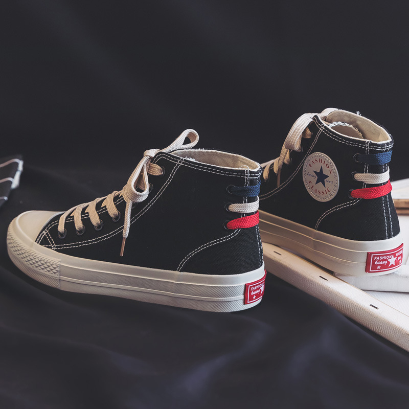 Adidași din pânză respirabili, înalți, pentru femei, stil coreean, retro Hong Kong, pantofi pentru studente, model 2025