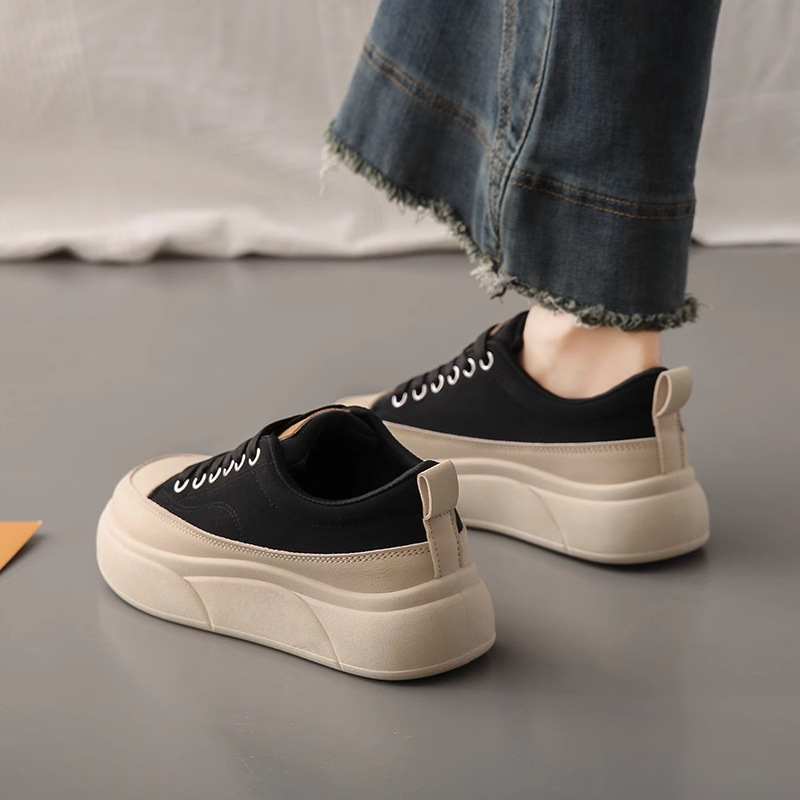 Γυναικείες επίπεδες casual sneakers με μαλακή αίσθηση πάτου, μοντέλο φθινοπωρινό 2025, ελαφρείς, αδιάβροχες, αντιολισθητικές, ρετρό έμπνευση