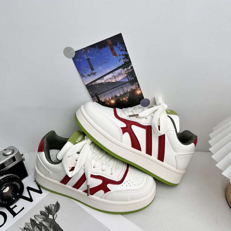 Adidași de pânză pentru femei, primăvară, albi, talie joasă, șireturi, stil coreean, căptușeală din plasă respirabilă