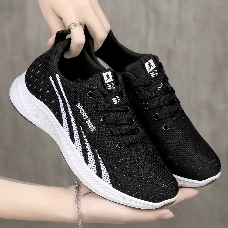 Γυναικεία φθινοπωρινά παπούτσια mesh, casual στυλ, αναπνεύσιμο επάνω μέρος, μαλακή σόλα, επίπεδη φτέρνα