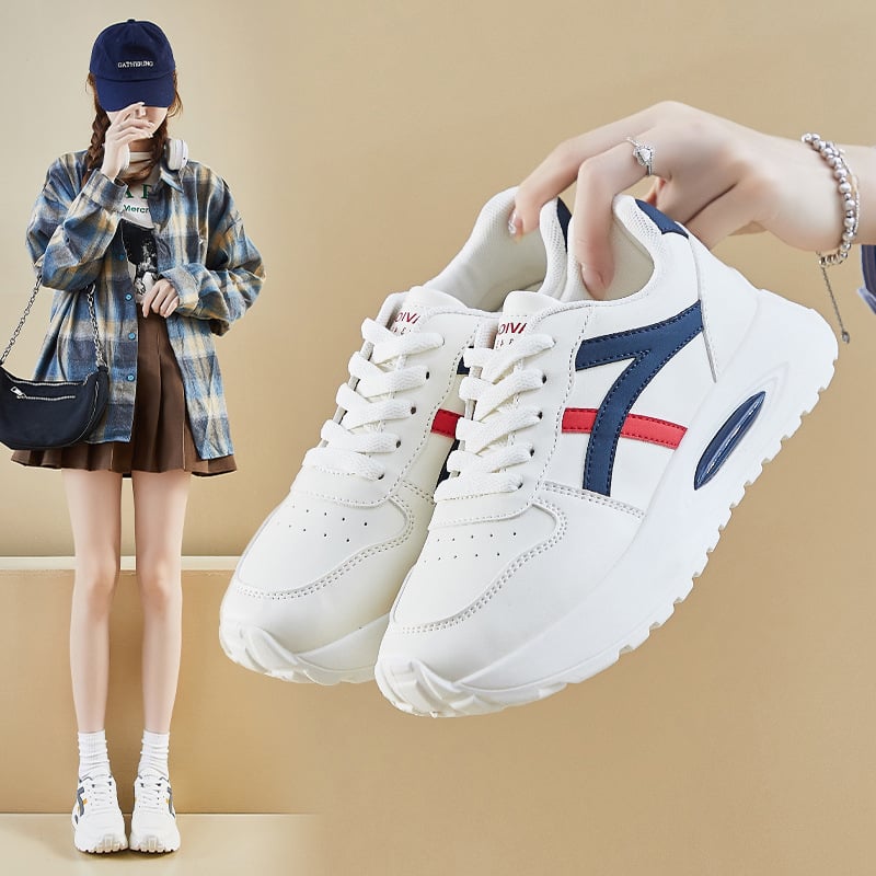 Γυναικεία sneakers σε στυλ Forrest Gump, κορεατικό ύφος, άνοιξη 2026, παπούτσια με φαρδιά σόλα για αύξηση ύψους, καθημερινή άθληση και streetwear F25