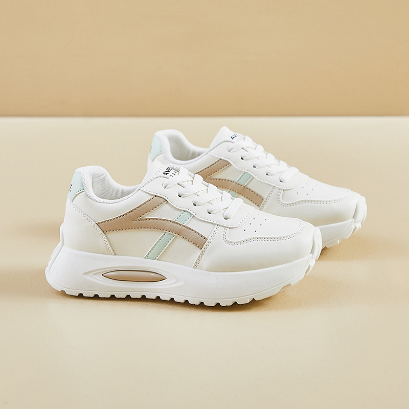 Γυναικεία sneakers σε στυλ Forrest Gump, κορεατικό ύφος, άνοιξη 2026, παπούτσια με φαρδιά σόλα για αύξηση ύψους, καθημερινή άθληση και streetwear F25