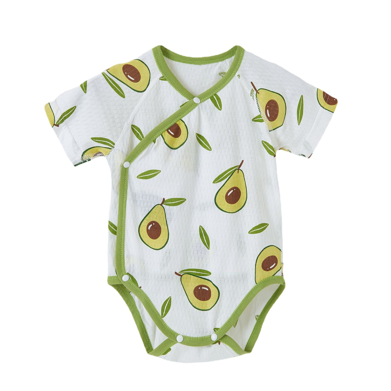 Rompers din bumbac pentru bebeluși, mâneci scurte, ușor, vară, nou-născuți, unisex
