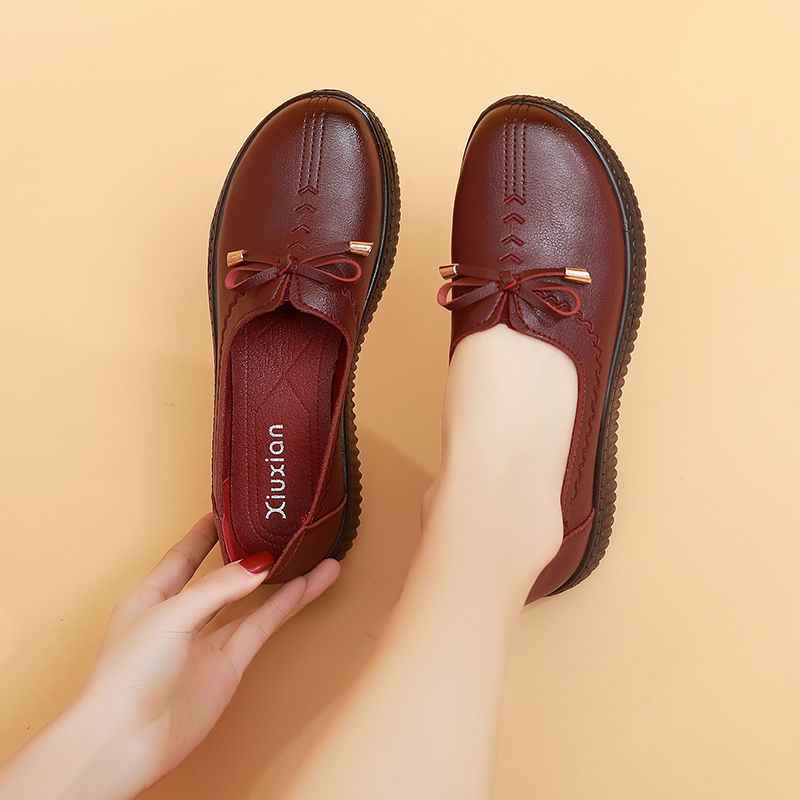 Γυναικεία αναπνεύσιμα loafers με επίπεδη σόλα, casual αντιολισθητικά με ελαστικό ιμάντα για άνοιξη και φθινόπωρο