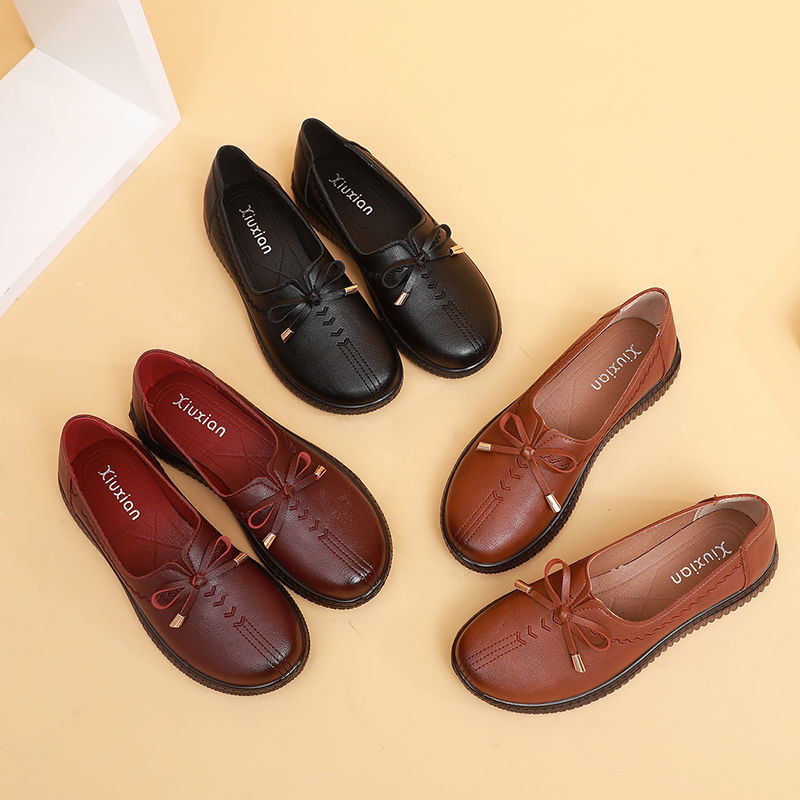 Γυναικεία αναπνεύσιμα loafers με επίπεδη σόλα, casual αντιολισθητικά με ελαστικό ιμάντα για άνοιξη και φθινόπωρο