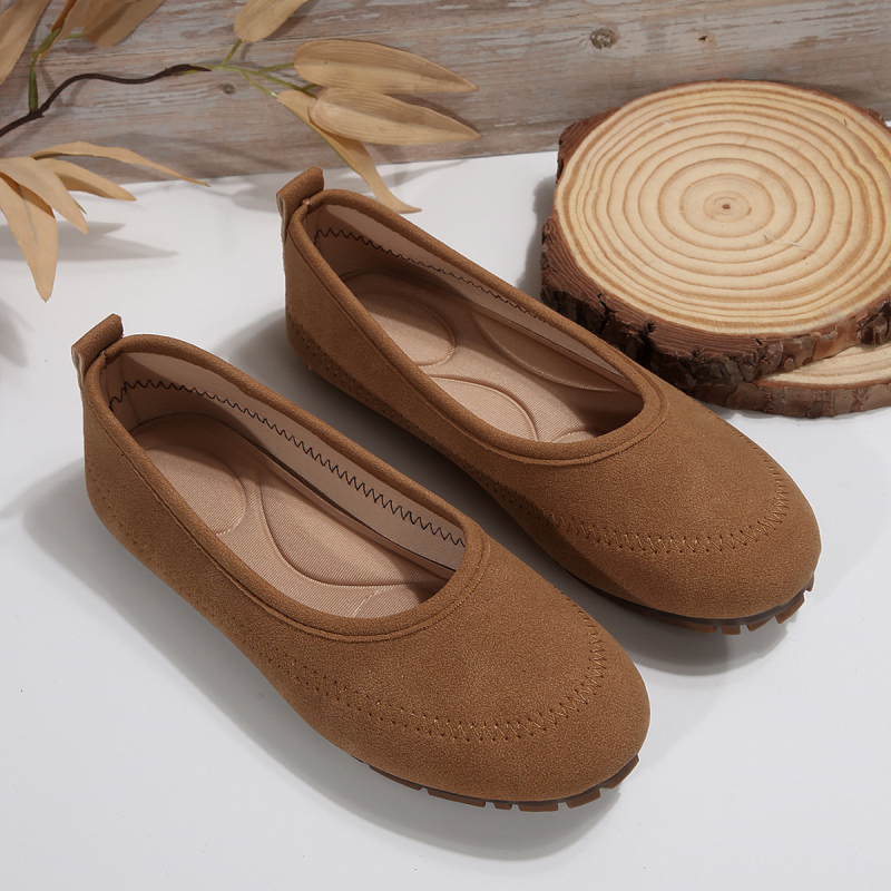 XIAOYUGE Γυναικεία Παπούτσια Slip-On – Ελαφριά, Δέρμα nubuk, Χαμηλό Άνοιγμα, Άνετα, Μεγάλου Μεγέθους, Για Εργασία