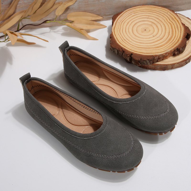 XIAOYUGE Γυναικεία Παπούτσια Slip-On – Ελαφριά, Δέρμα nubuk, Χαμηλό Άνοιγμα, Άνετα, Μεγάλου Μεγέθους, Για Εργασία