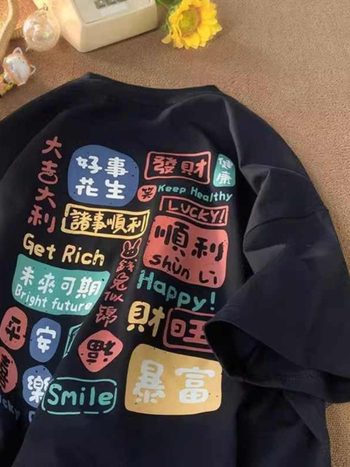 Γυναικεία κοντομάνικη T‑shirt από 100% βαμβάκι, αμερικανικού στιλ Hong Kong streetwear, καλοκαίρι 2024, χαλαρή γραμμή