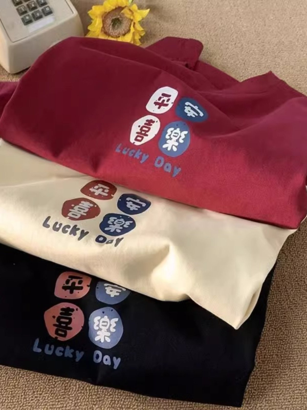 Γυναικεία κοντομάνικη T‑shirt από 100% βαμβάκι, αμερικανικού στιλ Hong Kong streetwear, καλοκαίρι 2024, χαλαρή γραμμή