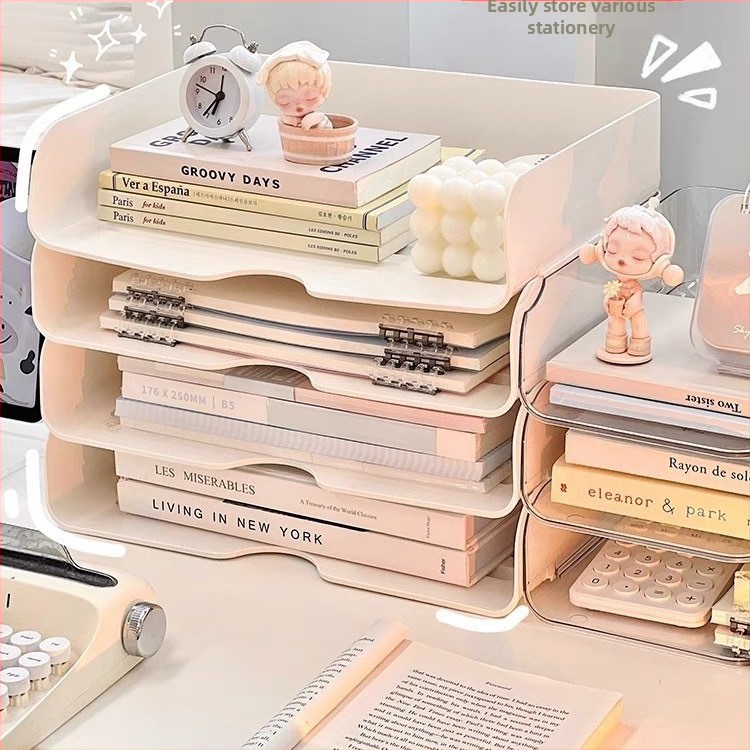 Priehľadný akrylový stolový organizér na papier A4