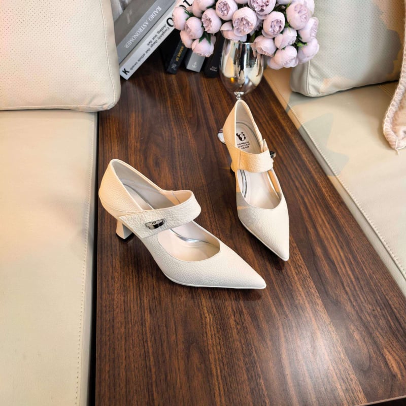 Dámske 7 cm mäkké kožené topánky na špicatom podpätku, všestranné lodičky jar-jeseň 2026