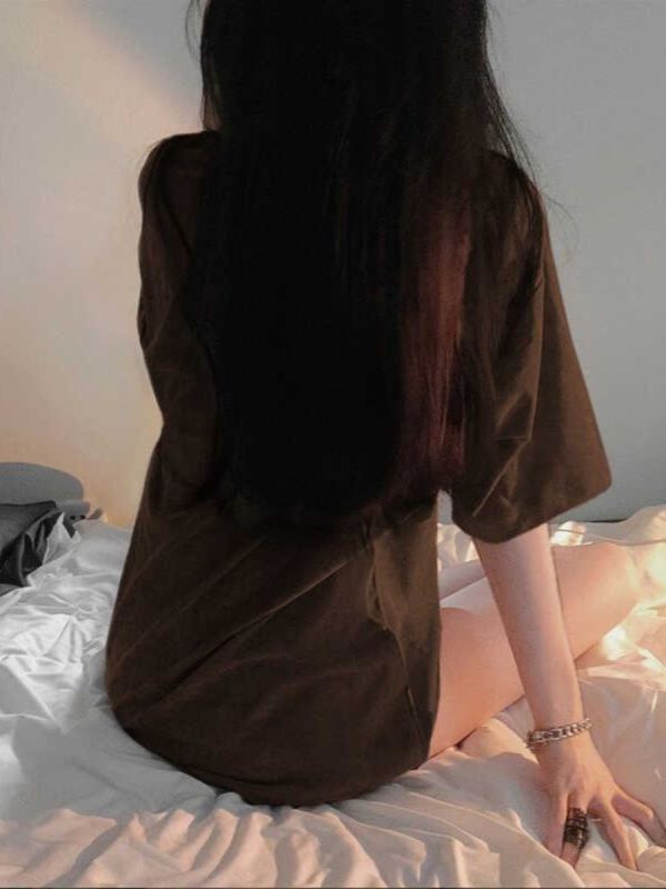Γυναικείο T‑shirt σε αμερικανικό ρετρό στυλ με καρτούν, χαλαρή γραμμή, στρογγυλός λαιμός, μεσαίου μήκους, κοντά μανίκια, plus size, καλοκαιρινό τοπ