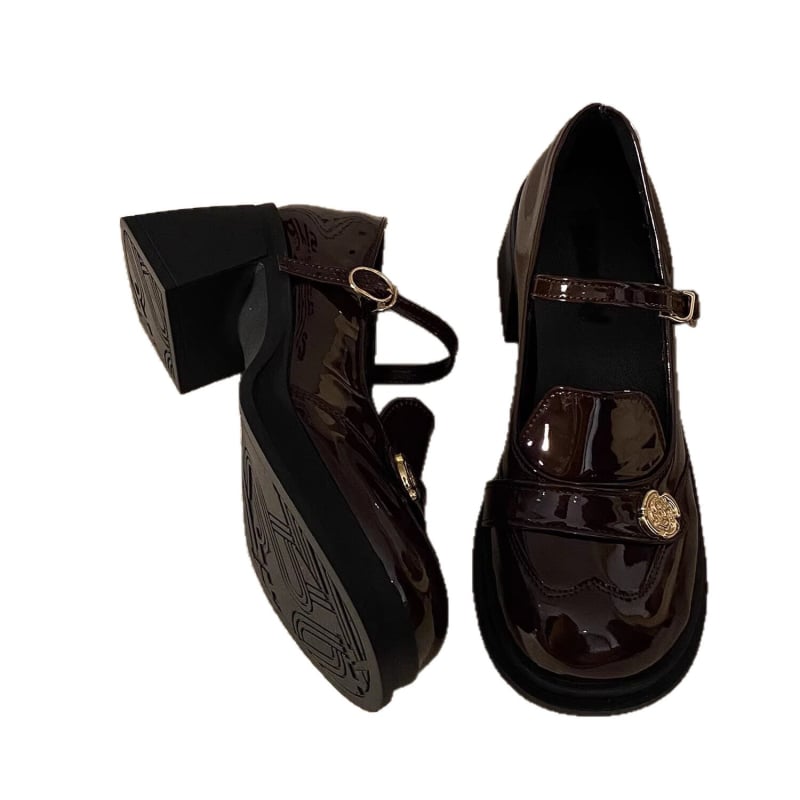 Loafers femei cu talpă groasă, stil britanic, Mary Jane retro pentru primăvară-vară 2026, potrivite pentru rochii